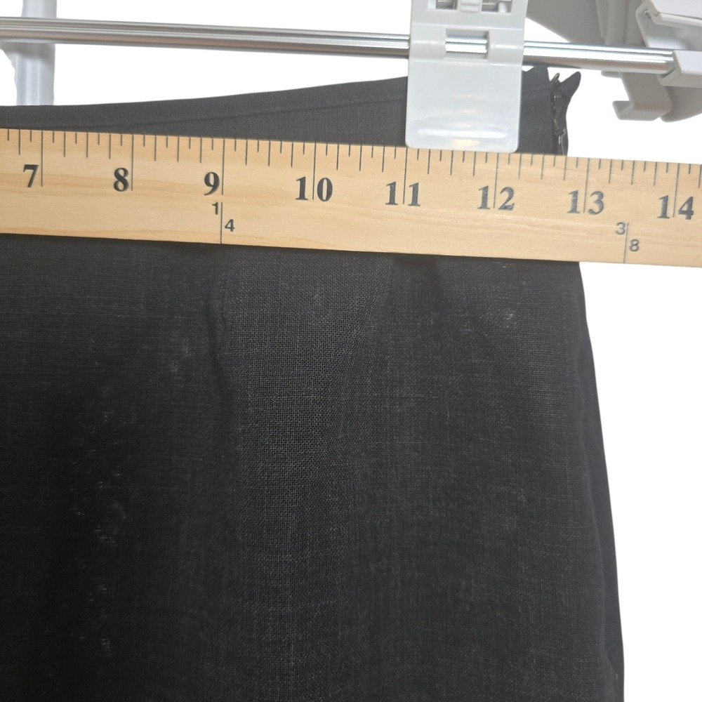 MaxMara Black Virgin Wool Skirt Size 6 Made in Italy Knee Length Women's Work - Picture 5 of 10